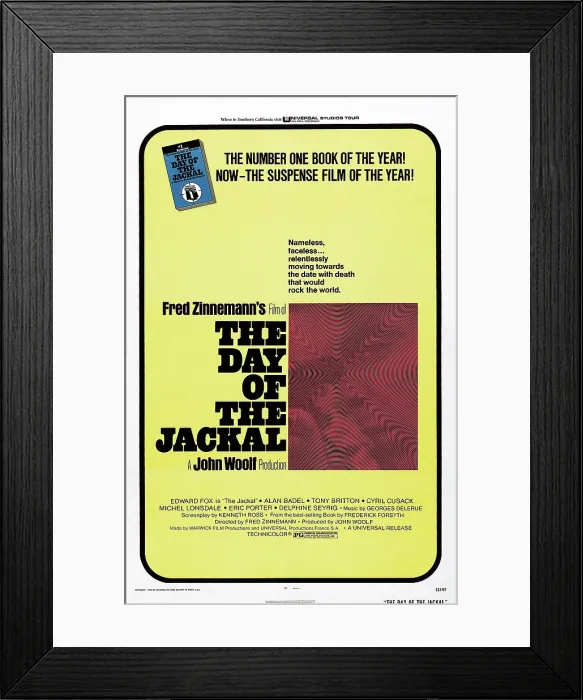 Framed Print : THE DAY OF THE JACKAL, US poster, Edward Fox, 1973 Framed Print : THE DAY OF THE JACKAL, US poster, Edward Fox, 1973