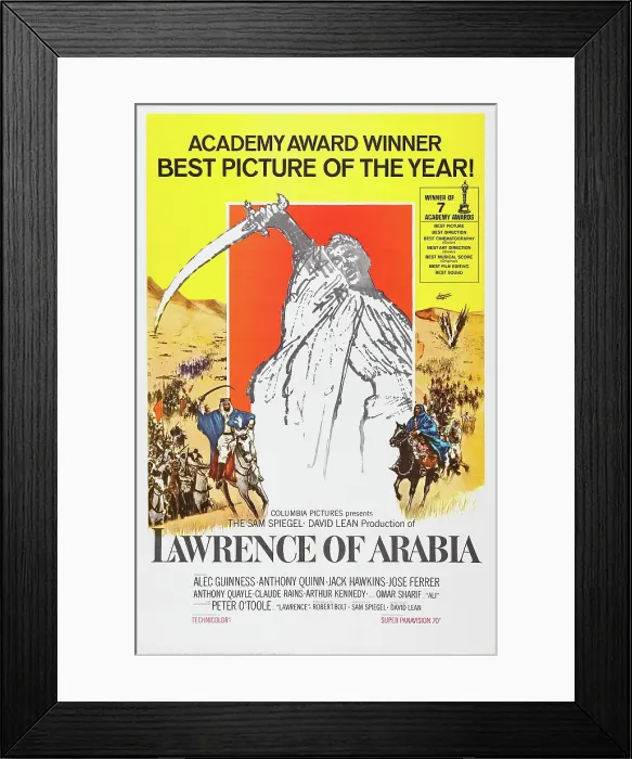 Framed Print : LAWRENCE OF ARABIA, poster art, 1962