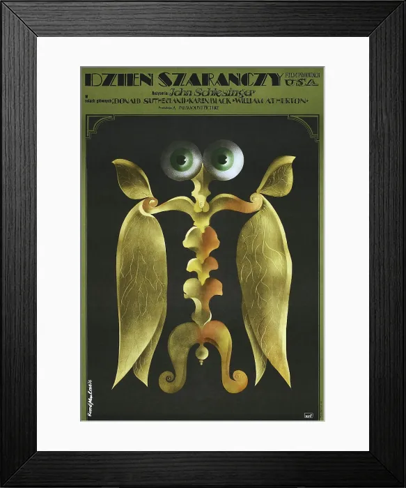 Framed Print : THE DAY OF THE LOCUST, (aka DZIEN SZARANCZY), Polish poster, 1975