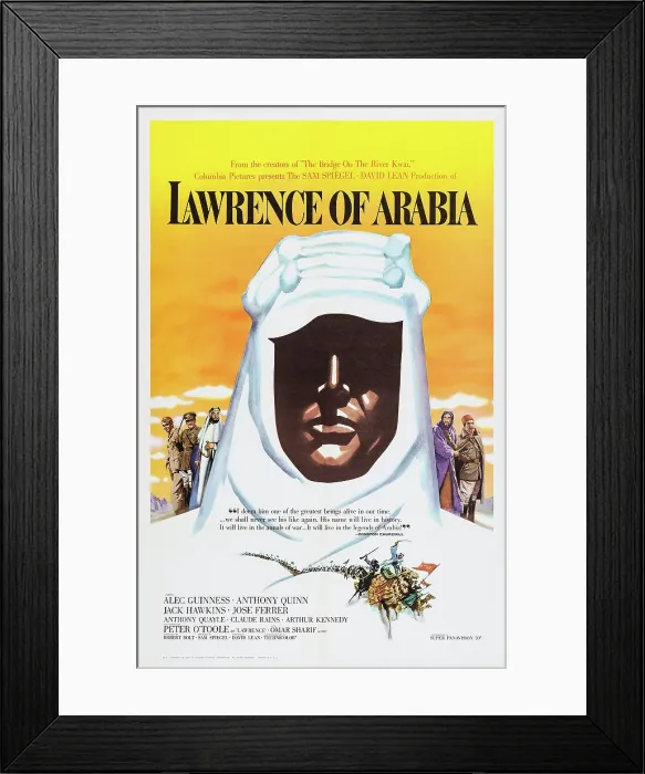 Framed Print : LAWRENCE OF ARABIA, poster art, 1962