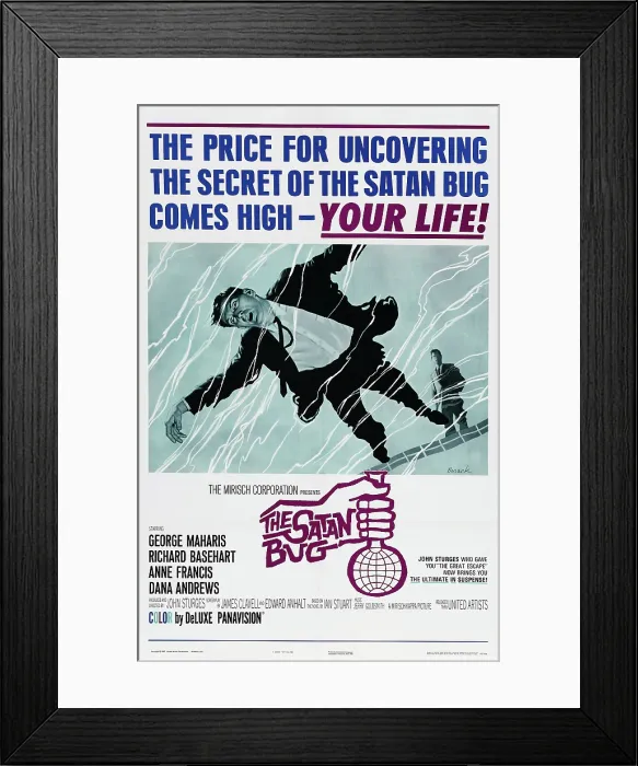 Framed Print : THE SATAN BUG, US poster art, 1965