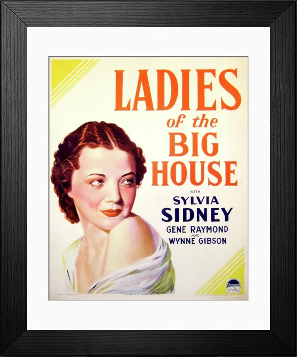 Framed Print : LADIES OF THE BIG HOUSE, Sylvia Sidney on US poster art, 1931 Framed Print : LADIES OF THE BIG HOUSE, Sylvia Sidney on US poster art, 1931