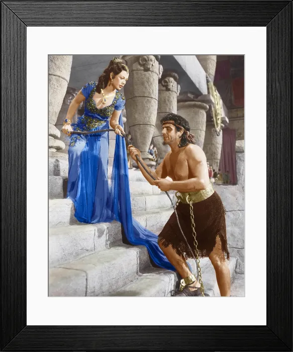 Framed Print : SAMSON AND DELILAH, (from left): Hedy Lamarr, Victor Mature, 1949 Framed Print : SAMSON AND DELILAH, (from left): Hedy Lamarr, Victor Mature, 1949