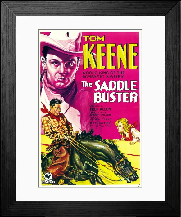 Framed Print : SADDLE BUSTER, top and bottom left: Tom Keene, 1932