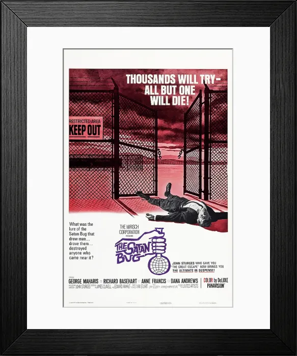 Framed Print : THE SATAN BUG, US poster art, 1965