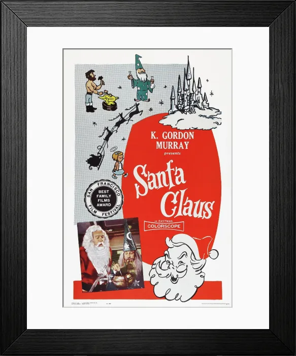 Framed Print : SANTA CLAUS, US poster art, 1959