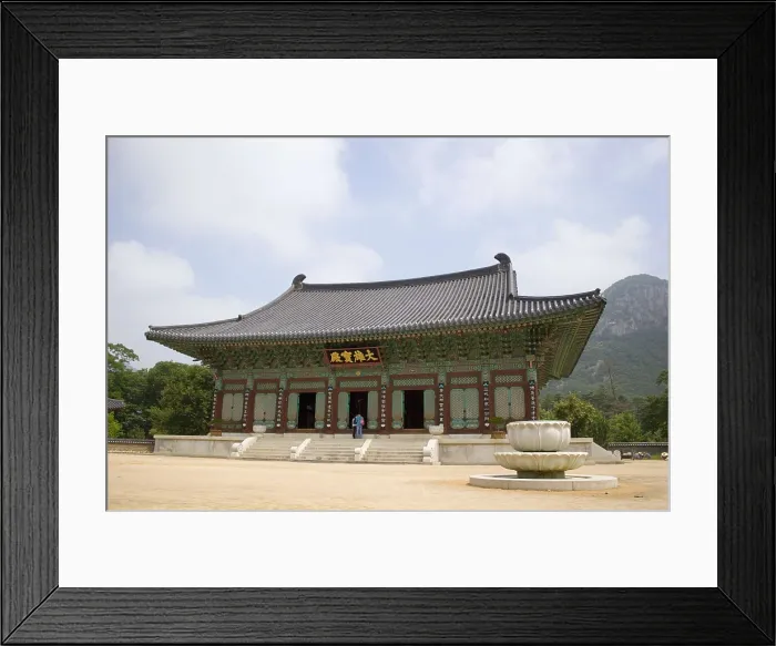 Framed Print : KOREA. Monastery of Unmunsa. Main temple. Architecture. AISA / Everett Collection**US SALES ONLY**