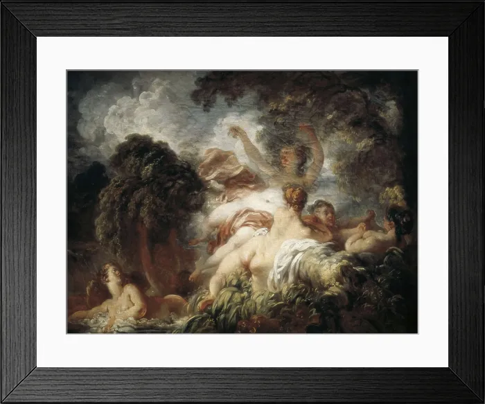Framed Print : FRAGONARD, Jean Honor (1732-1806). The Bathers. ca. 1765. Rococo art. Oil on canvas. FRANCE. Paris. Louvre Museum. AISA / Everett Collection**US SALES ONLY**