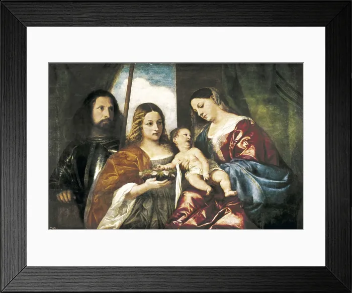 Framed Print : TTITIA, Tiziano Vecello, also called (1490-1576). Virgin and Child with St. 1505 - 1518. Renaissance art. Cinquecento. Oil on canvas. SPAIN. Madrid. Prado Museum Framed Print : TTITIA, Tiziano Vecello, also called (1490-1576). Virgin and Child with St. 1505 - 1518. Renaissance art. Cinquecento. Oil on canvas. SPAIN. Madrid. Prado Museum