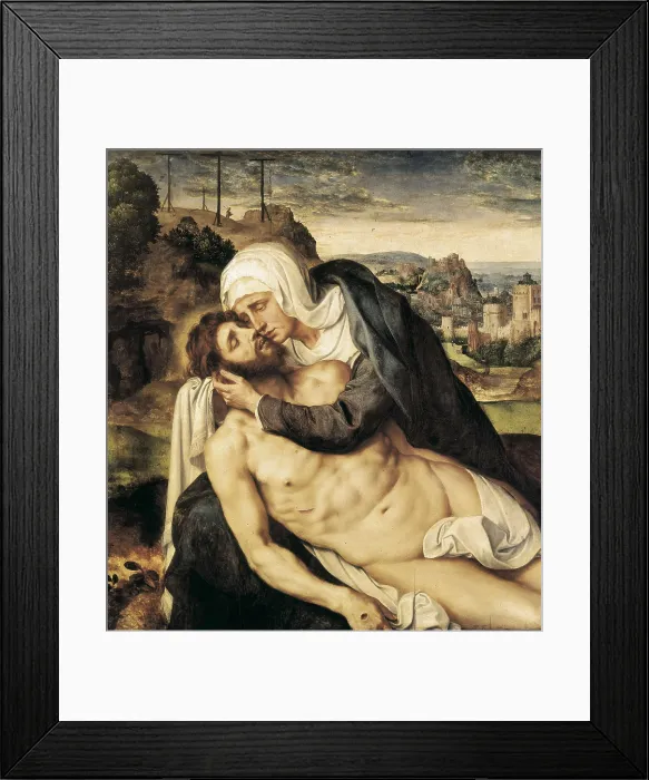 Framed Print : KEY, Willem (1515-1568). The Lamentation. ca. 1553. Scene from the Pieta. Romanesque art. Oil on canvas. GERMANY. Munich. Alte Pinakothek (Old Pinacotheca) Framed Print : KEY, Willem (1515-1568). The Lamentation. ca. 1553. Scene from the Pieta. Romanesque art. Oil on canvas. GERMANY. Munich. Alte Pinakothek (Old Pinacotheca)