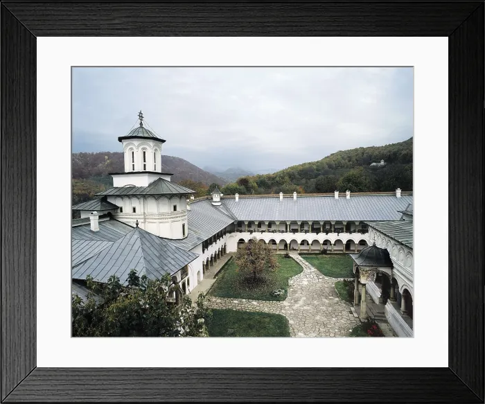 Framed Print : Monastery of Horezu. ROMANIA. VALCEA. Horezu. Monastery of Horezu. Brancovan Style. Cloister or 'katholicon'. AISA / Everett Collection**US SALES ONLY**