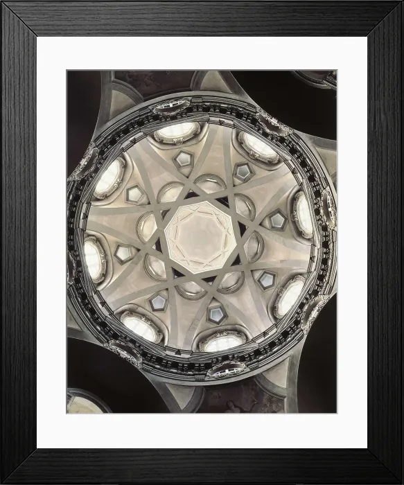 Framed Print : GUARINI, Guarino (1624-1683). Church of San Lorenzo. 1666-1668. ITALY. Turin. Church of San Lorenzo dei Teatini. Main dome. Baroque art. Architecture