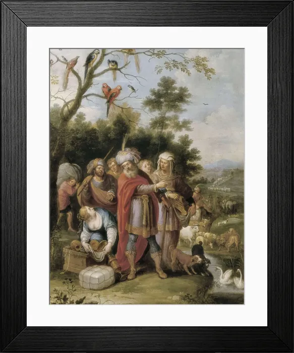 Framed Print : FRANCKEN II, Frans, 'the Younger' (1581-1642). Noah and his family on the way to the Ark. Flemish art. Painting. SPAIN. Madrid. St. Fernando Royal Academy Museum