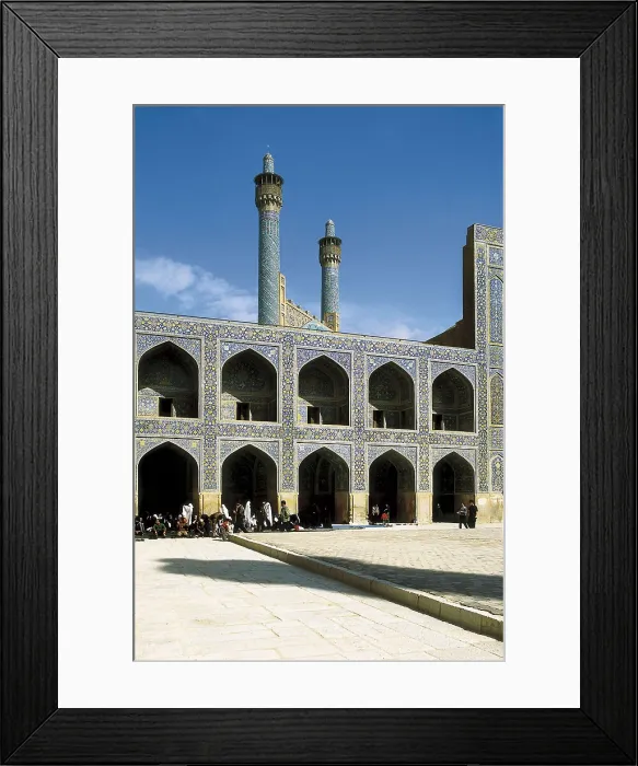 Framed Print : OSTAD ABU'L-QASIM, (17th c.). The Royal Mosque. ca. 1612 - 1630. IRAN. ESFAHAN. Esfahan. Royal Mosque (Masjid I-Shah). Persian art. Safavid period. Architecture