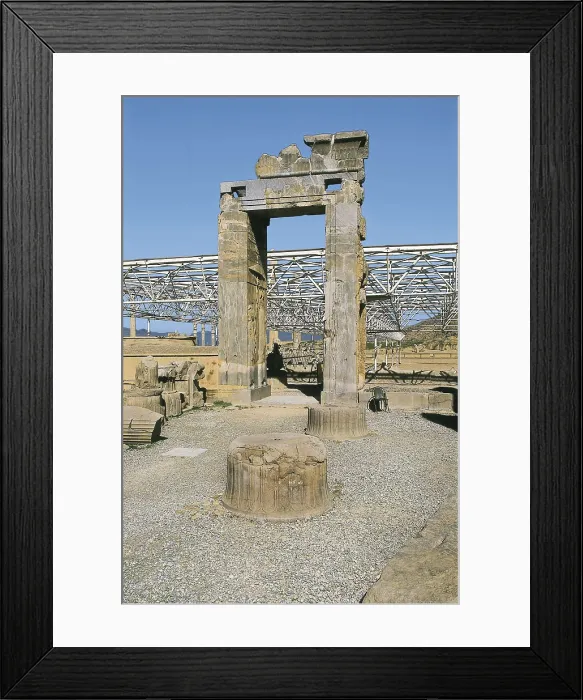 Framed Print : IRAN. FARS. Persepolis. Tripylon or Triple Gate Hall.. Persian art. Achaemenid period. AISA / Everett Collection**US SALES ONLY** Framed Print : IRAN. FARS. Persepolis. Tripylon or Triple Gate Hall.. Persian art. Achaemenid period. AISA / Everett Collection**US SALES ONLY**