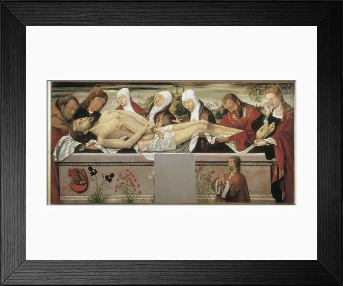 Framed Print : Holy Burial. 15th c. Anonymous from the Castilian school. Gothic art. Tempera on wood. RUSSIA. Saint Petersburg. State Hermitage Museum. AISA / Everett Collection**US SALES ONLY**
