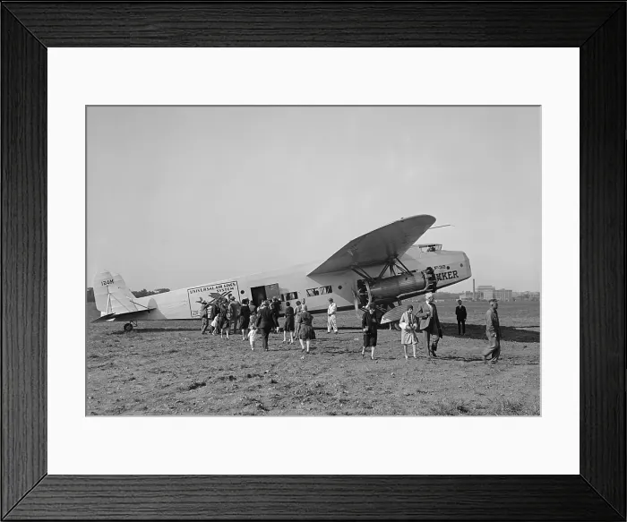 Framed Print : Fokker transport plane of Universal Air Lines System at an airfield in Washington, D.C. area Framed Print : Fokker transport plane of Universal Air Lines System at an airfield in Washington, D.C. area