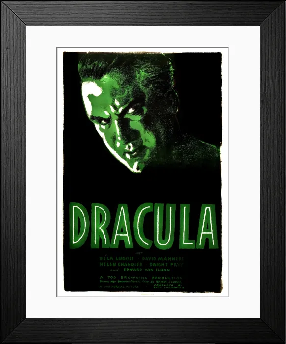 Framed Print : DRACULA, Bela Lugosi as Dracula on 1938 rerelease poster art, 1931 Framed Print : DRACULA, Bela Lugosi as Dracula on 1938 rerelease poster art, 1931
