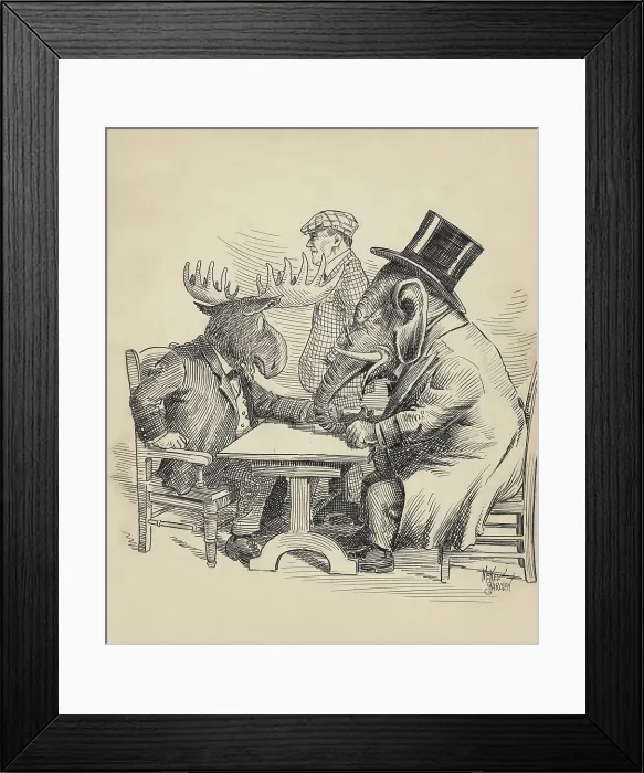 Framed Print : Political cartoon about the 1912 Presidential election by Barclay McKee
