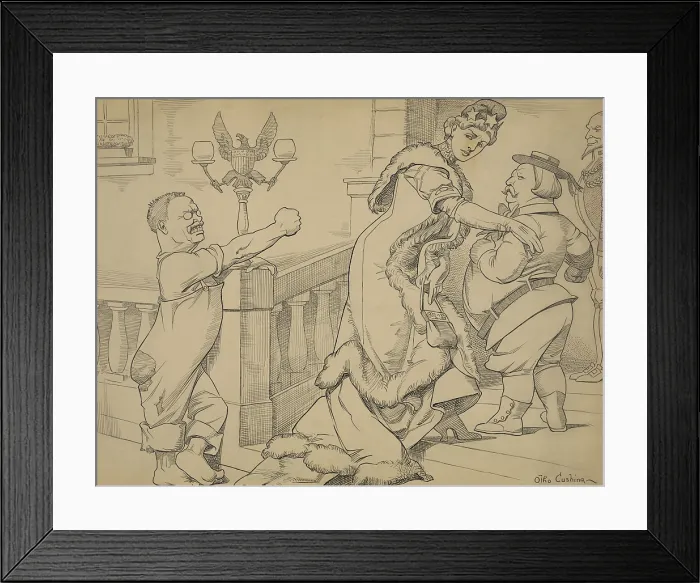 Framed Print : 1912 Presidential election cartoon by Otto Cushing, Oct. 8, 1912