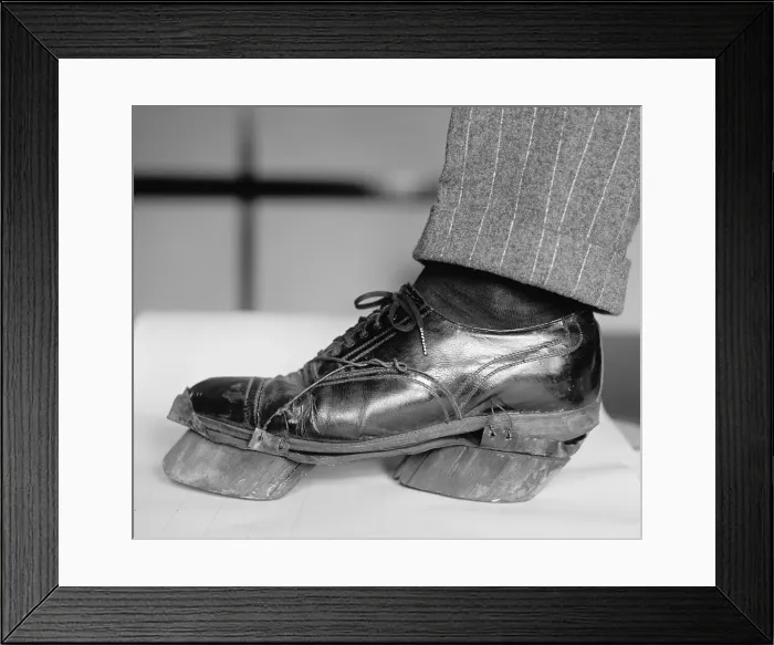Framed Print : Cow shoes, designed by bootleggers to disguise their footprints from Prohibition agents. 1920-24. (BSLOC_2016_7_5) Framed Print : Cow shoes, designed by bootleggers to disguise their footprints from Prohibition agents. 1920-24. (BSLOC_2016_7_5)
