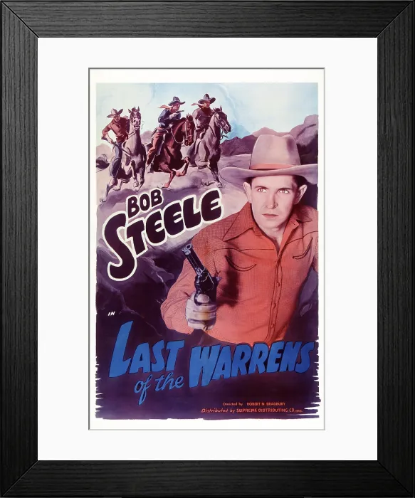 Framed Print : LAST OF THE WARRENS, US poster art, Bob Steele, 1936