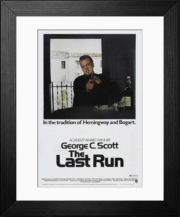 Framed Print : THE LAST RUN, US poster art, George C. Scott, 1971 Framed Print : THE LAST RUN, US poster art, George C. Scott, 1971