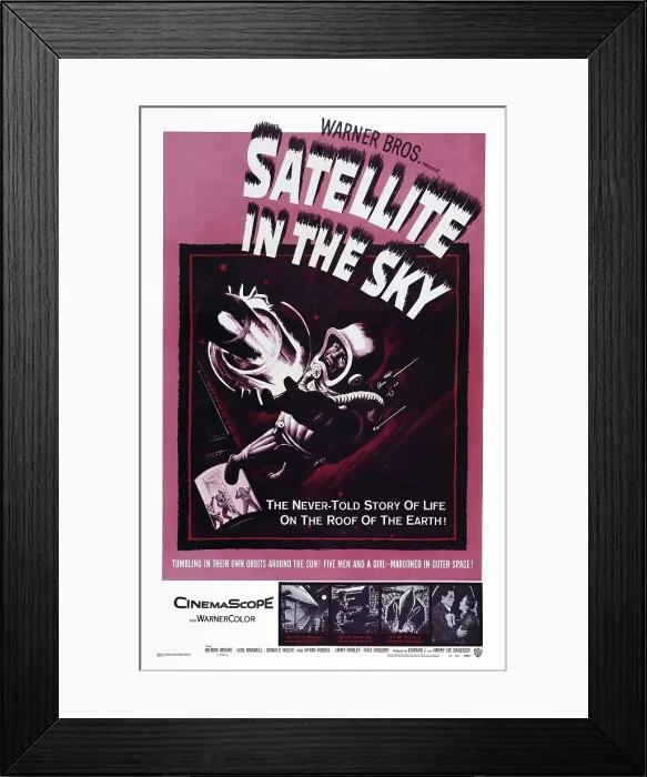 Framed Print : SATELLITE IN THE SKY, US poster, 1956