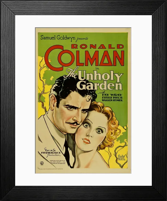 Framed Print : THE UNHOLY GARDEN, from left: Ronald Colman, Fay Wray, 1931