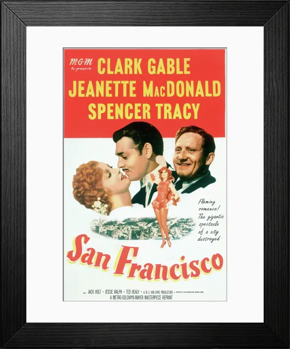 Framed Print : SAN FRANCISCO, Jeanette MacDonald, Clark Gable, Spencer Tracy, 1936