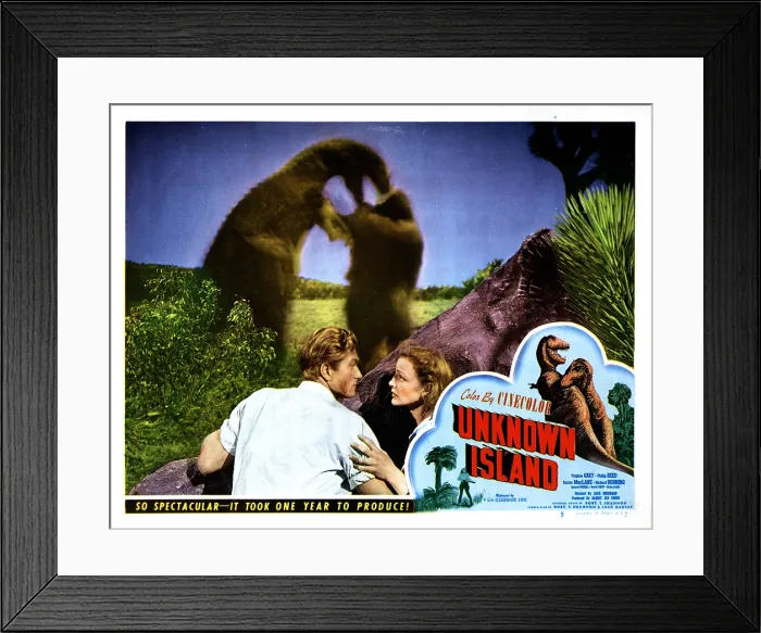 Framed Print : UNKNOWN ISLAND, from left, Richard Denning, Virginia Grey, 1948