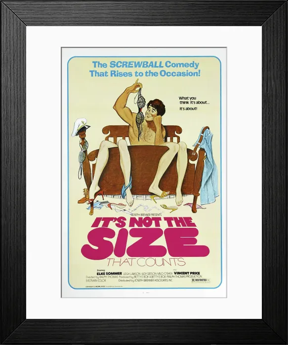 Framed Print : PERCY'S PROGRESS, (aka IT'S NOT THE SIZE THAT COUNTS), US poster, Leigh Lawson, 1974