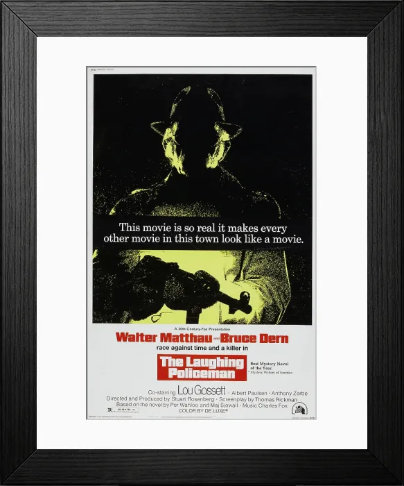 Framed Print : THE LAUGHING POLICEMAN, US poster art, 1973. TM & Copyright 20th Century Fox Film Corp. All rights reserved / courtesy Everett Collection