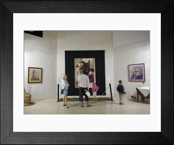 Framed Print : SPAIN. Mont-Roig del Camp. Interior of the Iglesia Vella (Old Church), with an exhibition dedicated to Joan Mir. AISA / Everett Collection**US SALES ONLY**
