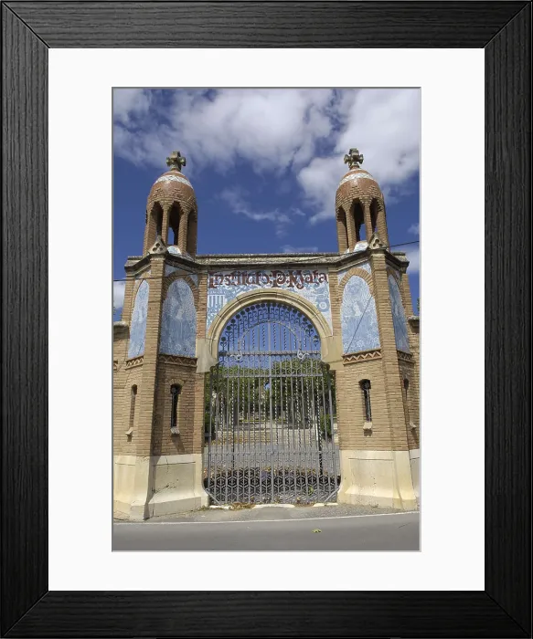 Framed Print : DOMENECH I MONTANER, Lluis (1850-1923). Pere Mata Institute. 1897 - 1912. SPAIN. Reus. Institut Pere Mata. Route of Modernism. Chart doorway. Modernism. Architecture