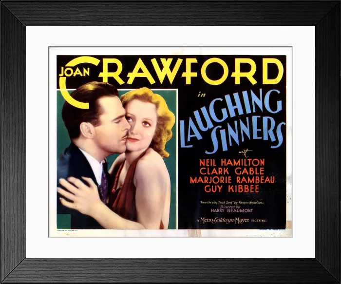 Framed Print : LAUGHING SINNERS, lobbycard, from left, Neil Hamilton, Joan Crawford, 1931 Framed Print : LAUGHING SINNERS, lobbycard, from left, Neil Hamilton, Joan Crawford, 1931