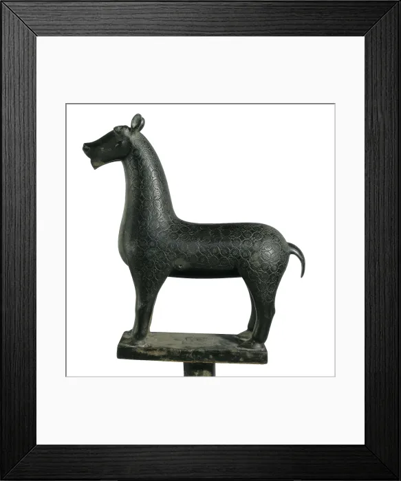 Framed Print : Little deer. 10th c. Mozarabic art. Sculpture on bronze. SPAIN. Cordoba. Archaeological Museum of Cordoba. AISA / Everett Collection**US SALES ONLY**