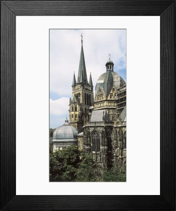 Framed Print : METZ, Eudes de(8th c.). Palatine Chapel of Charlemagne. GERMANY. NORTH RHINE-WESTPHALIA. Aachen. Palatine Chapel. Preromanesque art. AISA / Everett Collection**US SALES ONLY**