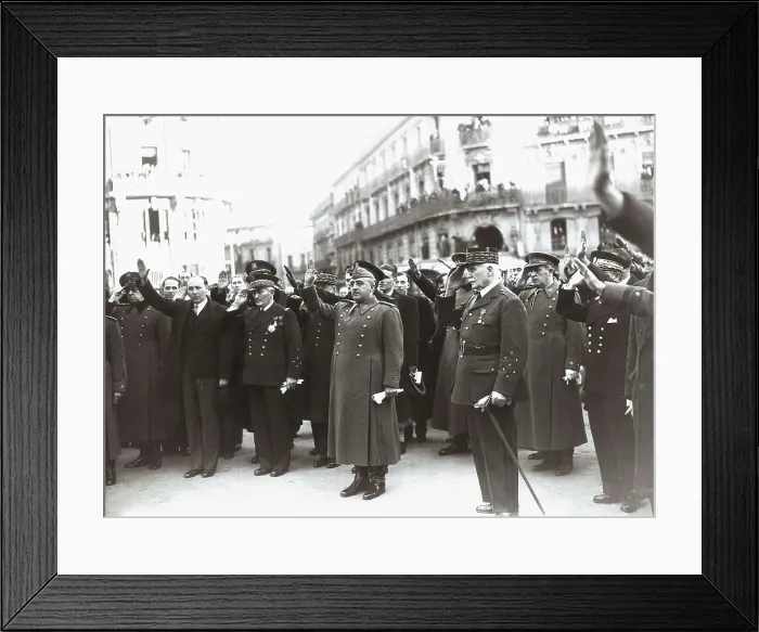 Framed Print : Francisco Franco visits Philippe Ptain in Montpellier (1940). AISA / Everett Collection**US SALES ONLY**