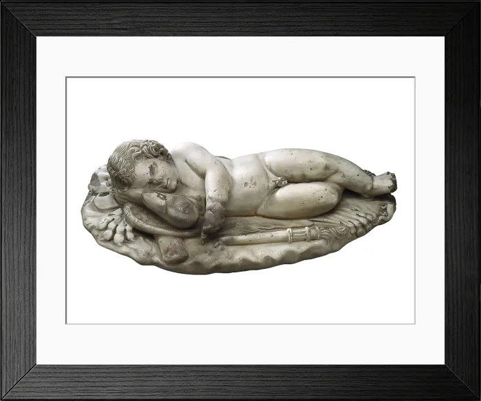 Framed Print : Auras sleeping on Hercules weapons. 1st c. Roman art. Early Empire. Sculpture on marble. SPAIN. Madrid. National Museum of Archaeology Framed Print : Auras sleeping on Hercules weapons. 1st c. Roman art. Early Empire. Sculpture on marble. SPAIN. Madrid. National Museum of Archaeology