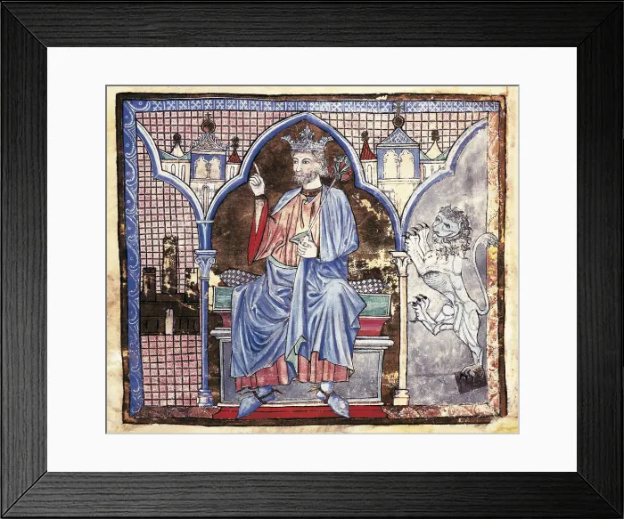 Framed Print : Ferdinand III, Saint Ferdinand of Castile (1201-1252). Index of Royal Privileges. Fol. 66 v. Manuscript. Miniature Painting. SPAIN. Santiago de Compostela Framed Print : Ferdinand III, Saint Ferdinand of Castile (1201-1252). Index of Royal Privileges. Fol. 66 v. Manuscript. Miniature Painting. SPAIN. Santiago de Compostela