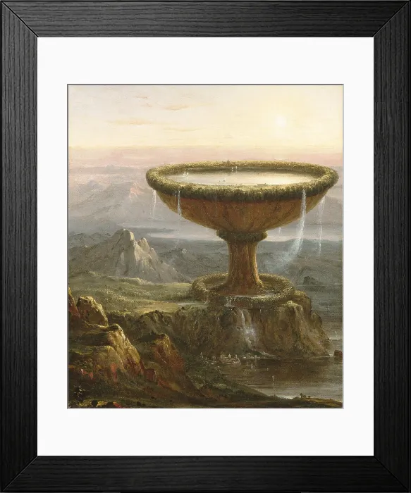Framed Print : THE TITAN'S GOBLET, by Thomas Cole, 1833, Anglo-American painting, oil on canvas