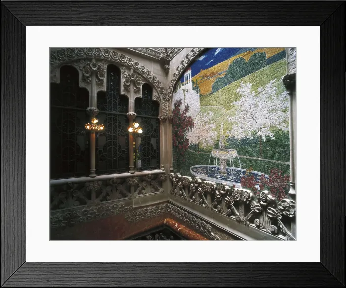 Framed Print : DOMENECH I MONTANER, Lluis (1850-1923). Navs House. 1901-1907. SPAIN. Reus. Navs House. Interior mosaic decoration. Modernism. Architecture