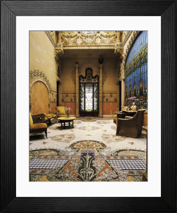 Framed Print : DOMENECH I MONTANER, Lluis (1850-1923). Navs House. 1901-1907. SPAIN. Reus. Navs House. Hall. Modernism. Architecture. AISA / Everett Collection**US SALES ONLY**