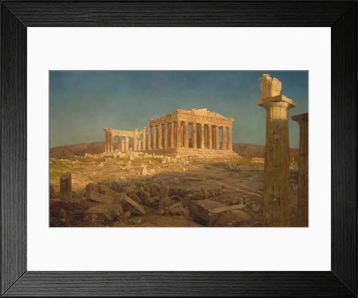 Framed Print : THE PARTHENON, by Frederic Edwin Church, 1871, American painting, oil on canvas