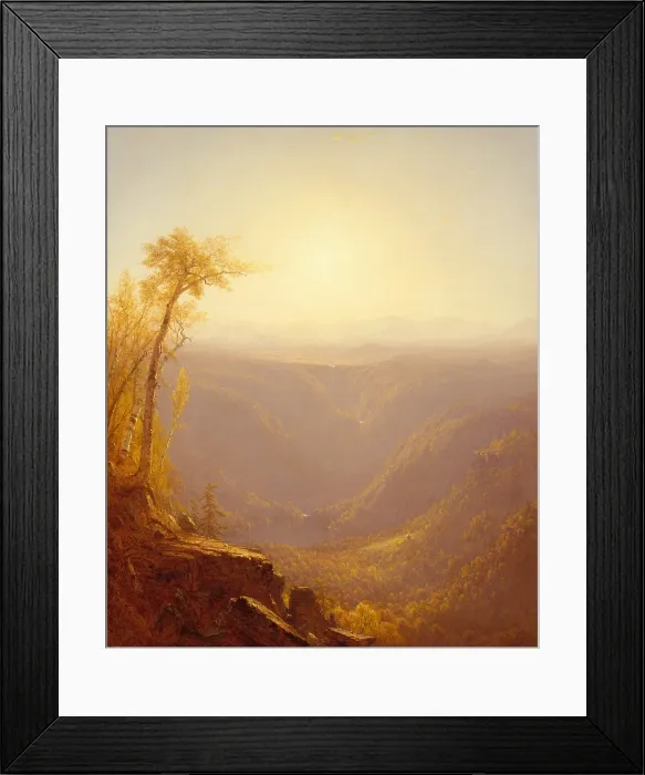 Framed Print : GORGE IN MOUNTAINS (KAUTERSKILL CLOVE), by Sanford Robinson Gifford, 1862, American oil painting Framed Print : GORGE IN MOUNTAINS (KAUTERSKILL CLOVE), by Sanford Robinson Gifford, 1862, American oil painting