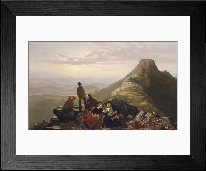 Framed Print : THE BELATED PARTY ON MANSFIELD, by Jerome B. Thompson, 1858, American painting, oil on canvas