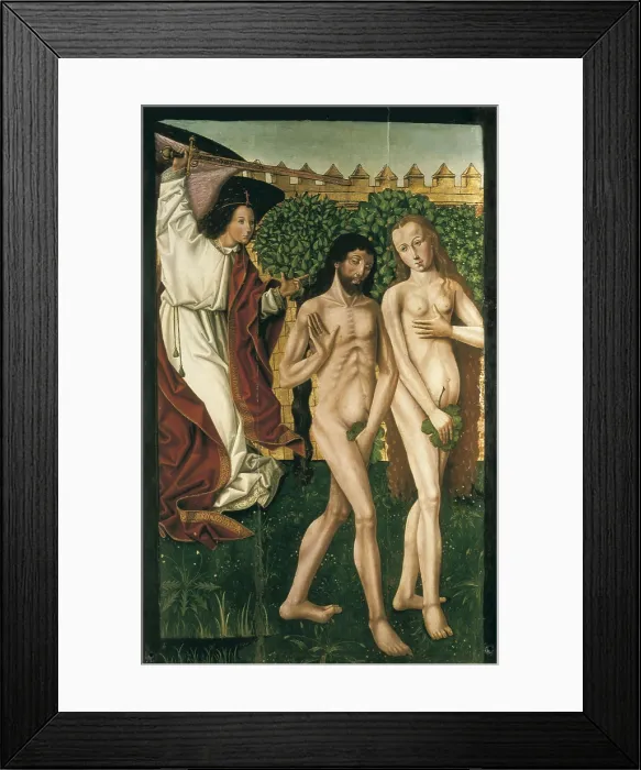 Framed Print : Antonio, called 'Maestro Antonio' (16th century). The Expulsion from Paradise. 16th c. Gothic art. Painting. SPAIN. Palencia. Diocesan Museum Framed Print : Antonio, called 'Maestro Antonio' (16th century). The Expulsion from Paradise. 16th c. Gothic art. Painting. SPAIN. Palencia. Diocesan Museum