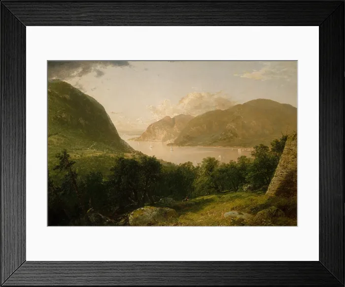 Framed Print : HUDSON RIVER SCENE, by John Frederick Kensett, 1857 American painting, oil on canvas. Hudson River from Fort Putnam, to the northeast near West Point (BSLOC_2017_11_39) Framed Print : HUDSON RIVER SCENE, by John Frederick Kensett, 1857 American painting, oil on canvas. Hudson River from Fort Putnam, to the northeast near West Point (BSLOC_2017_11_39)