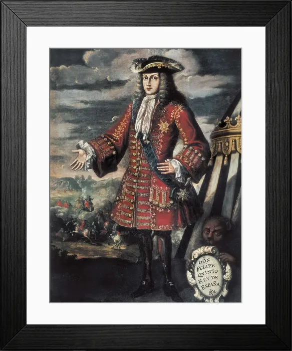 Framed Print : PHILIP V of Spain (1683-1746). Portrait of P. Amors placed, traditionally, inverted. Painting. SPAIN. Xtiva. Almudin City Museum. AISA / Everett Collection**US SALES ONLY**